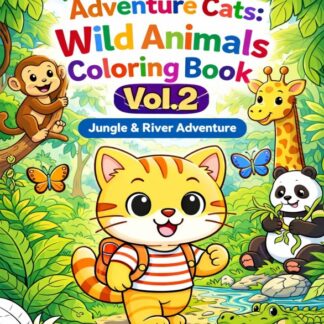 Adventure Cats/แมวผจญภัย: ระบายสีสัตว์ป่า เล่ม 2 – ผจญภัยในป่าและลำธาร/ไฟล์ PDF ดาวน์โหลด