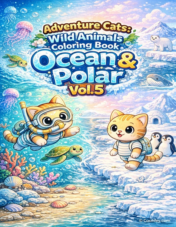 Adventure Cats: Vol.5 - Ocean & Polar/แมวผจญภัย เล่ม 5-มหาสมุทรและขั้วโลก/ไฟล์ PDF ดาวน์โหลด/รหัส260324 - Image 2