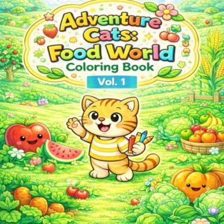 Adventure Cats/แมวผจญภัย: โลกของอาหาร – หนังสือระบายสีและคำศัพท์(เล่ม 1)-ไฟล์ PDF ดาวน์โหลด