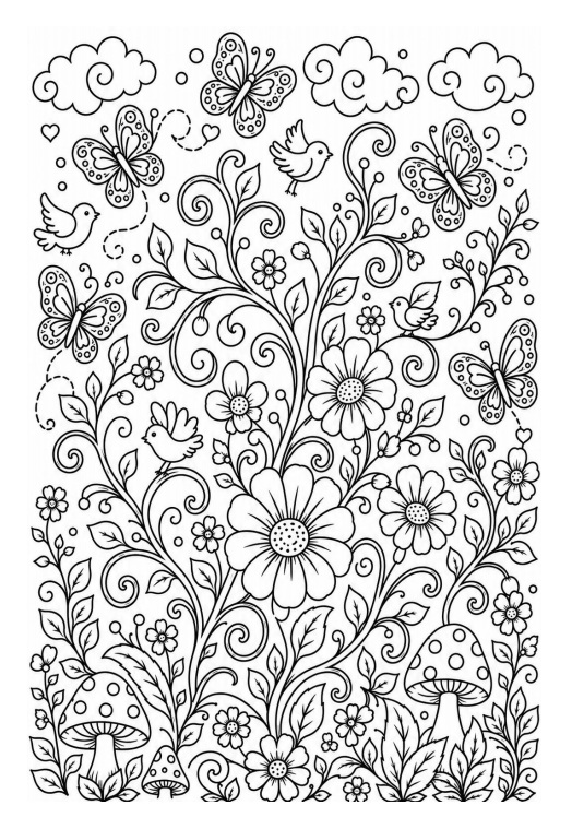 AB-🌿| ธรรมชาติสร้างสรรค์ เล่ม 1 : สวนแห่งลายเส้น | Creative Nature – Vol.1 : Garden of Calm Doodles | ไฟล์ PDF ดาวน์โหลด - Image 4