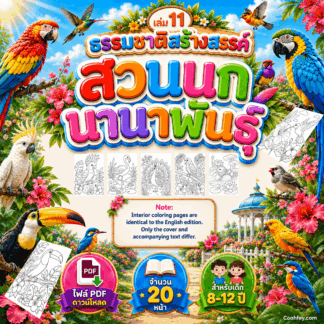 AB014 | ธรรมชาติสร้างสรรค์ เล่ม 11: สวนนกนานาพันธุ์ | ไฟล์ PDF ดาวน์โหลด 20 หน้า