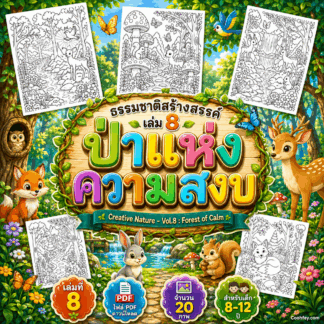 AB008 | ธรรมชาติสร้างสรรค์ เล่ม 8 | Creative Nature – Vol.8: Forest of Calm | ไฟล์ PDF ดาวน์โหลด