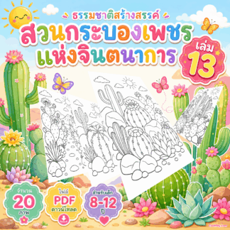 AB018 | 🌵 ธรรมชาติสร้างสรรค์ เล่ม 13: สวนกระบองเพชรแห่งจินตนาการ | ไฟล์ PDF ดาวน์โหลด 20 หน้า