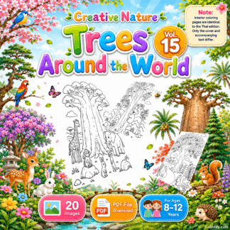 AB023 |🌳Creative Nature – Vol.15: Trees Around the World | PDF Download • 20 Pages