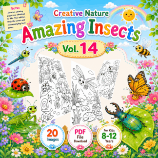 AB021 | 🐞 Creative Nature – Vol.14: Amazing Insects | PDF Download • 20 Pages