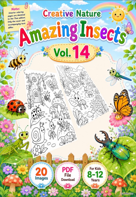 AB021 | 🐞 Creative Nature – Vol.14: Amazing Insects | PDF Download • 20 Pages - Image 2