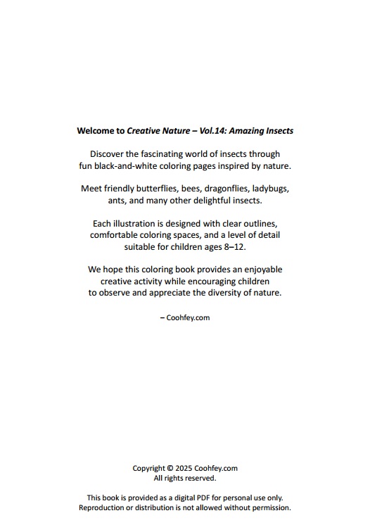 AB021 | 🐞 Creative Nature – Vol.14: Amazing Insects | PDF Download • 20 Pages - Image 3
