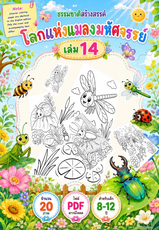 AB020 | 🐞 ธรรมชาติสร้างสรรค์ เล่ม 14: โลกแห่งแมลงมหัศจรรย์ | ไฟล์ PDF ดาวน์โหลด 20 ภาพ - Image 2